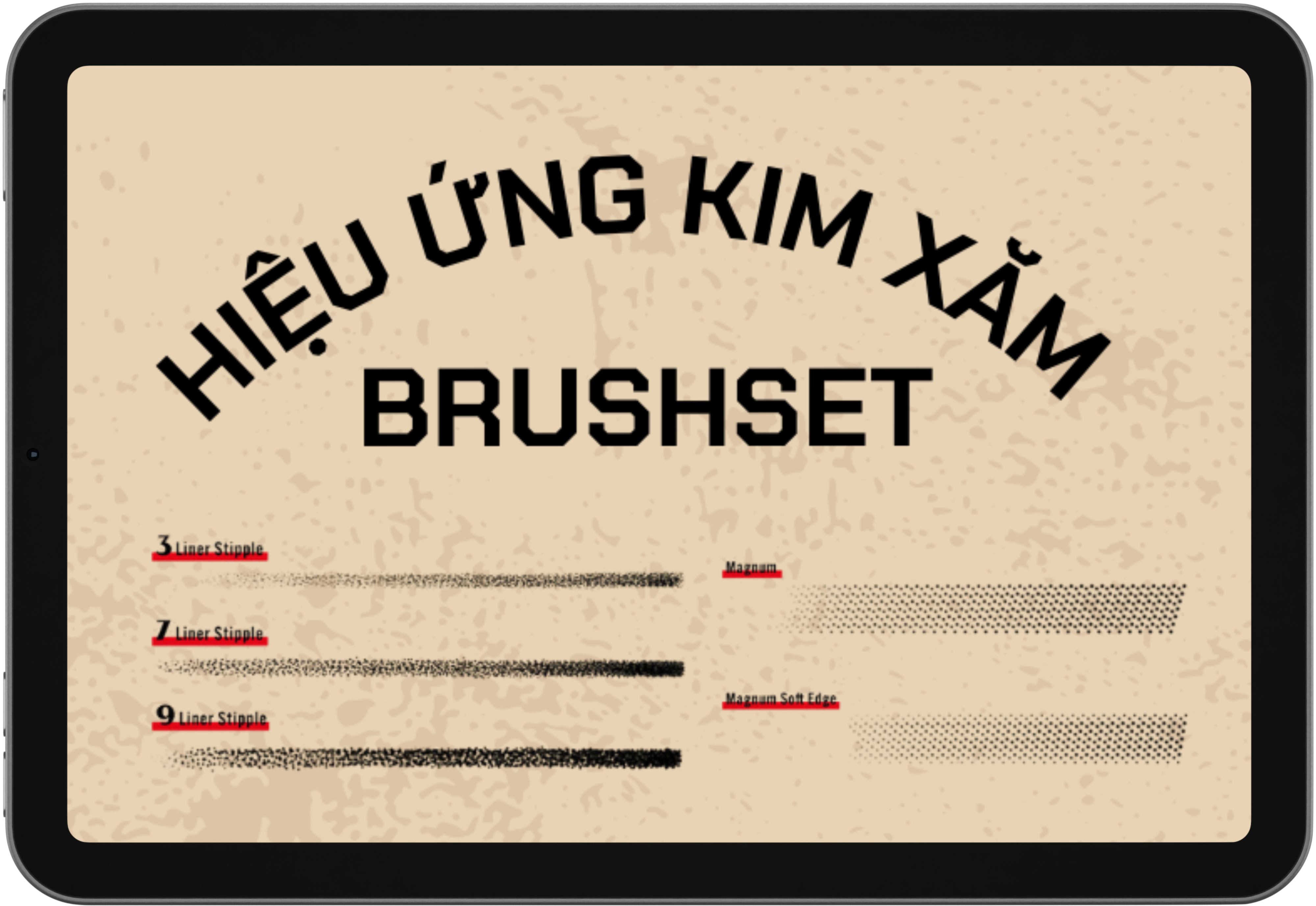 BrushSet Hiệu Ứng Kim Xăm TATTOO